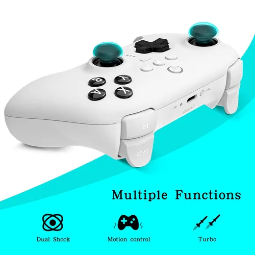 Vista 5 de 8Bitdo Ultimate Bluetooth Switch Pro Controller with Charging Dock,Wireless Gamepad with Hall Effect Sensor Joystick for SwitchWindowsSteam Deck,A