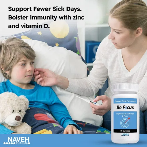 Vista 6 de NAVEH PHARMA Be Focus Suplemento de enfoque Potenciador natural del cerebro para niños y adultos Suplementos de azafrán de 30 mg Nootrópico