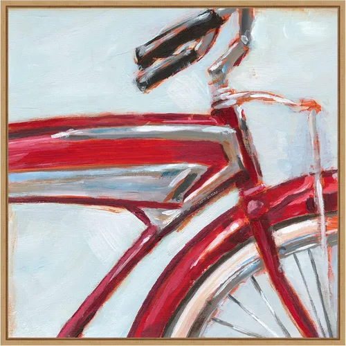 Vista 9 de Amanti Art Framed Canvas Wall Art 16x16 Retro Cycle I by Ethan Harper, Framed Wall Art Canvas, Abstract Artwork, Traditional Decor, Small Poster
