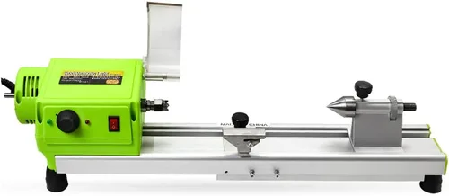 Vista 7 de Mini torno de madera Benchtop MICRO Torno de torneado de madera Grinding Pulido Perlas Taladro Rotary Tool Set Velocidad Variable (Estándar)