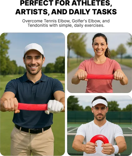 Vista 6 de DMoose Fitness Flex Resistance Bar for Physical Therapy - Non-Slip Odorless Material, Exercise Bar for Tennis & Golfers Elbow Tendonitis Relief
