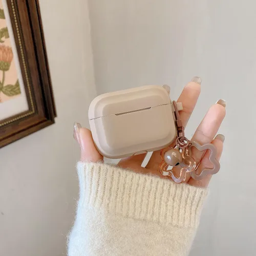 Vista 3 de Clouds - Funda de TPU compatible con AirPods Pro (primera generación) con llavero, bonita funda protectora flexible a prueba de golpes para AirPods