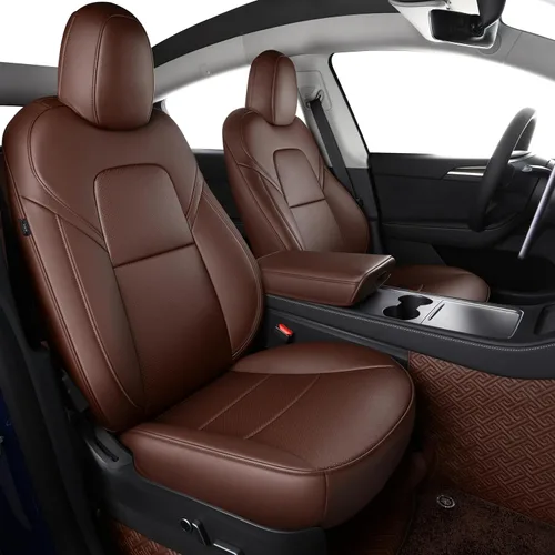 Vista 14 de Funda INCH EMPIRE para asiento de coche, ajuste personalizado para Tesla Model 3, protector de cojín de asiento de cuero sintético para 2017 2018