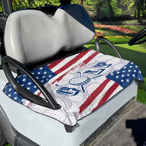 Vista 14 de AFPANQZ Toalla personalizada para cubierta de asiento de carrito de golf, añade tu texto, imagen, logotipo, nombre, protector de asiento de carrito