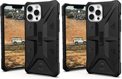 Vista 12 de URBAN ARMOR GEAR UAG - Funda protectora diseñada para iPhone 13 Pro Max, color negro, resistente, ligera, delgada, a prueba de golpes, Pathfinder