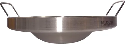 Vista 3 de 16" acero resistente al aire libre de la estufa de gas de freír cóncava del acero inoxidable del Comal de la pulgada