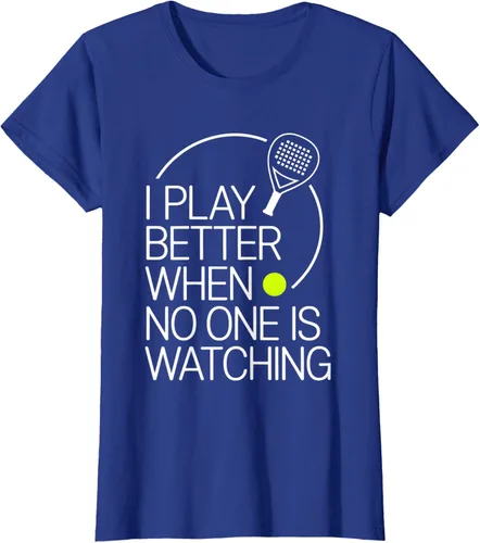 Vista 88 de Camiseta de tenis de pádel I Play Better When No One is Watching