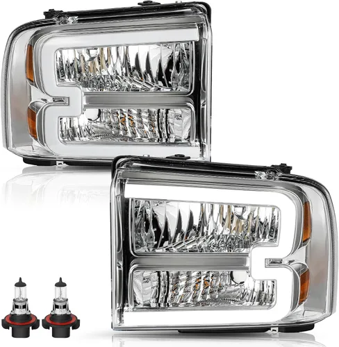 Vista 18 de TUSDAR Juego de montaje de faros delanteros para Ford F250 F350 F450 F550 Super Duty 2005-2007 / Ford Excursion 2005 lado del conductor