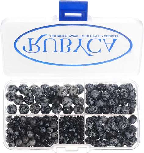 Vista 35 de RUBYCA Caja organizadora de cuentas sueltas redondas de turquesa africana natural, fabricación de joyas, tamaños mixtos
