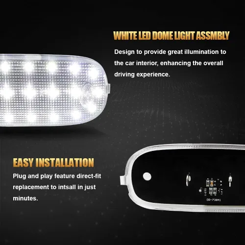 Vista 7 de D-Lumina Cubierta de luz de techo interior clara para 2005-2018 Dodge Ram 1500 2500 3500 4500 5500, Dodge Dakota Durango y Jeep Commander Liberty