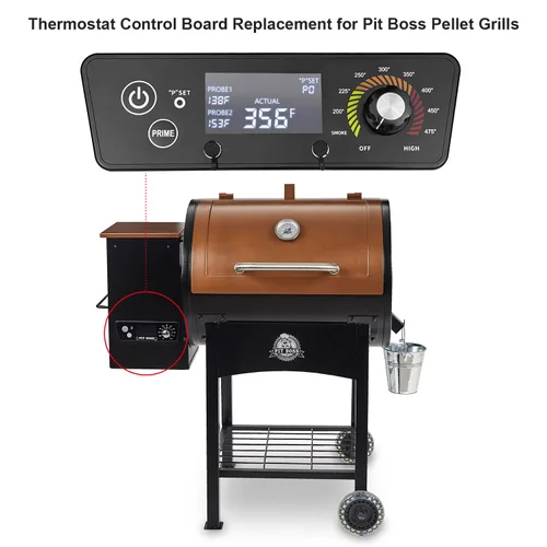 Vista 5 de Tablero de control actualizado para parrillas de pellets de madera Pit Boss, controlador de termómetro de panel de control Pit Boss Reemplazo