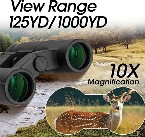 Vista 4 de Prismáticos compactos de 10 x 25 pulgadas para niños, prismáticos compactos impermeables para observación de aves, viajes, observación de estrellas