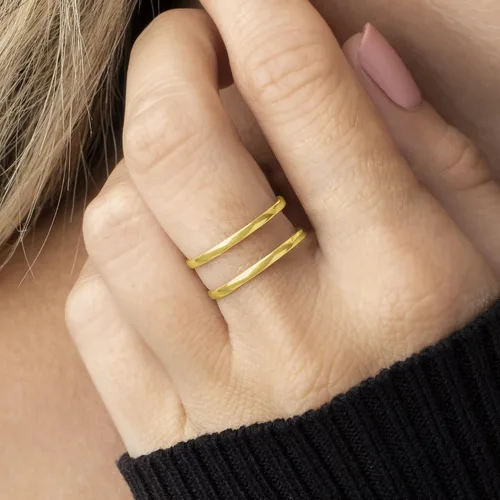 Vista 5 de RS Pure by Ross-Simons 14kt Yellow Gold 2-Band Open-Space Ring