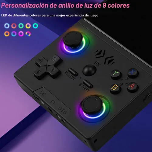 Vista 4 de XF40V - Consola de juegos de mano retro, consola de juegos retro con pantalla IPS de 4.0 pulgadas, sistema Linux integrado de 64G, sistema Linux