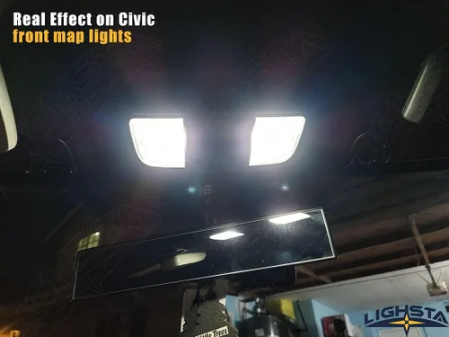 Vista 7 de Paquete de 6 luces LED blancas superbrillantes para interiores Honda Civic 2016 2017 2018 2019 2020 2021 + luces de matrícula y herramienta