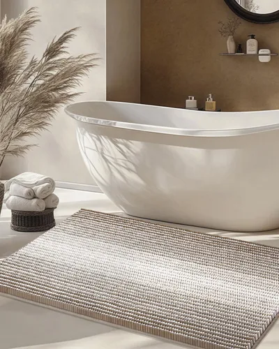 Vista 96 de BSICPRO Tapetes de baño de felpilla, 20 x 32 pulgadas, antideslizantes, absorbentes, suaves, peludos, para baño, lavables a máquina (salvia)