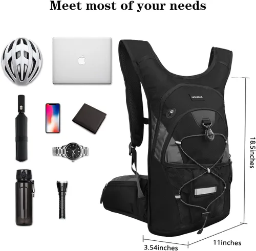 Vista 7 de NONSAR Mochila de hidratación de 3L con bolsa de agua, mochila de agua aislada para mujeres, hombres, niños, mantiene los líquidos frescos hasta 5