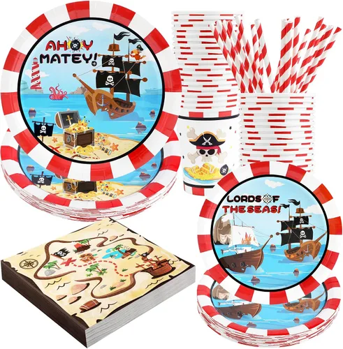 Vista 15 de Decoraciones para la fiesta del té de Alicia - Platos de papel para baby shower, servilletas, tazas y pajitas para 24 invitados, juego de vajilla