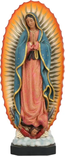 Vista 8 de Estatua católica BC de Nuestra Señora de Guadalupe, figura de la Virgen De Guadalupe, regalo religioso de la Santa Madre María para mamá, decoración