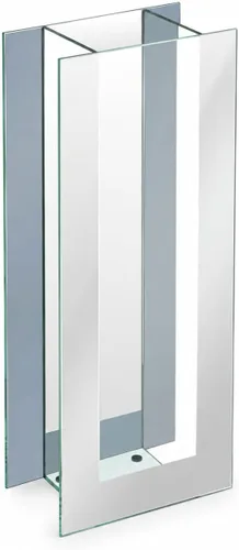 Vista 12 de Juego de 2 jarrones altos con espejo de 28 pulgadas para el hogar, jarrón decorativo grande plateado para flores secas, jarrones de vidrio modernos