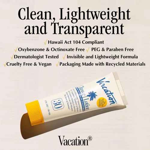 Vista 3 de Vacation Mini Classic Protector Solar SPF 30, Resistente al Agua, Loción Bronceadora a Granel, Regalos de Despedida de Soltera, Imprescindibles