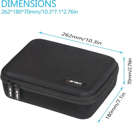 Vista 4 de JSVER Estuche de Transporte para DJI Mavic Mini 2 Estuche Rígido de Almacenamiento para Mini 2/2 SE/4K Drone Control Remoto y Accesorios