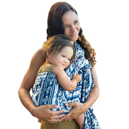 Vista 8 de Portabebés orgánico - Envoltura bohemia de cáñamo y eucalipto para recién nacidos a niños pequeños, no tóxico, certificado ASTM, ergonómico, caja