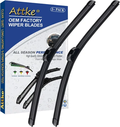 Vista 9 de ATTKE Escobillas limpiaparabrisas delanteras de calidad OEM para Jeep Wrangler 1997-2006/Porsche 911 1978-1994/Suzuki Samurai 1986-1995