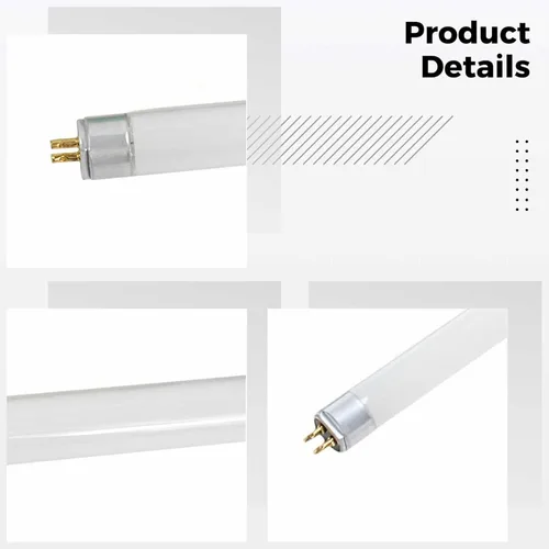 Vista 2 de 2-Pack T5 8W UVB 5.0 Reptile Light, Fluorescent UVB Bulb, 11.9 in / 30.1 cm Lamp Tube, 5% UVBs 30% UVA Output, Basking Light for Bearded Dragon