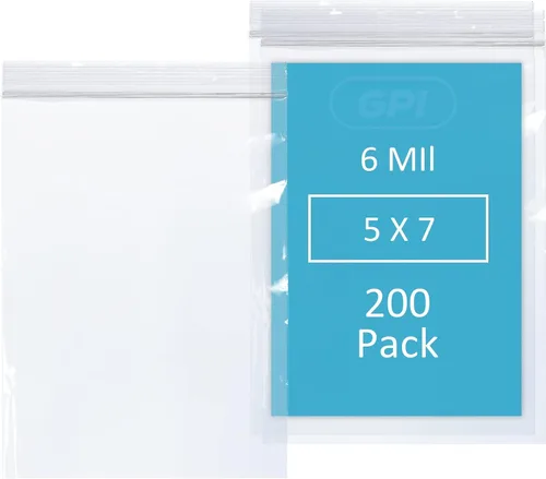 Vista 6 de GPI - 6 mil, extra resistente, bolsas de plástico transparentes con cremallera resellable de 2 x 5 pulgadas, resistentes a perforaciones, bolsas