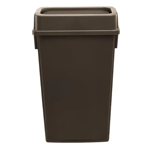 Vista 21 de Cubo de basura rectangular de plástico negro de 16 galones, perfecto para cocina, oficina