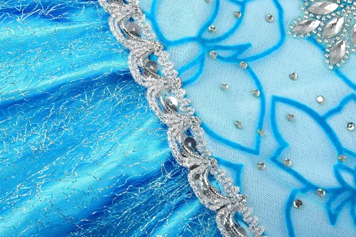 Vista 5 de Disfraz para niñas, vestido de fiesta de princesa con accesorios, azul