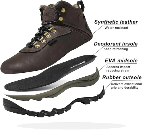 Vista 2 de Botas de senderismo impermeables para hombre ligeras botas de trabajo para exteriores Kitleler