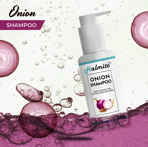 Vista 3 de Champú acondicionador para cabello con extracto de aceite de semilla de cebolla roja, aceite de semilla negra y provitamina 3.4 fl oz