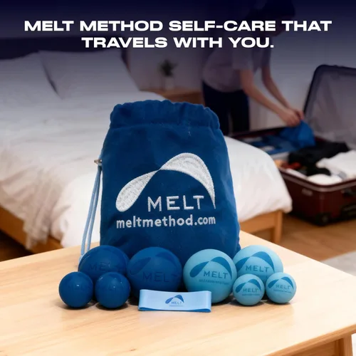Vista 8 de MELT Method Kit de bola de terapia para manos y pies con Sensory FasciaPoint - Juego de bola de masaje terapéutico y rodillo de masaje para fascitis
