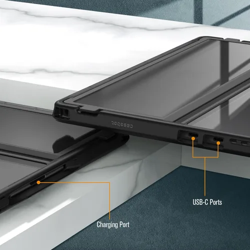 Vista 8 de Fintie Funda Rígida para Microsoft Surface Pro 11/10/9 de 13 Pulgadas - Funda Folio Resistente a Golpes con Carcasa Trasera Transparente Compatible