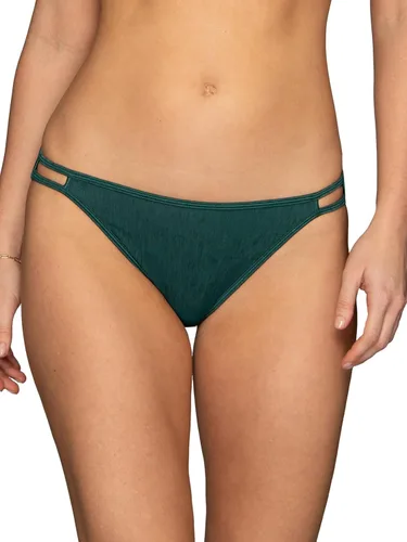 Vista 74 de Vanity Fair Bragas de bikini con tira para mujer, Illumination, con elástico sedoso y ribete de satén Paquete de 3 Negro (Midnight Black)