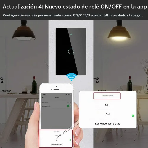 Vista 5 de MOES ZigBee Smart Switch 1 Gang, requiere MOES ZigBee Hub, no neutro, negro Interruptor de luz táctil sin condensador, Smart Life Tuya Control