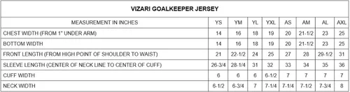 Vista 2 de Vizari Kids Arroyo GK Goalkeeper Jersey for Girls and Boys