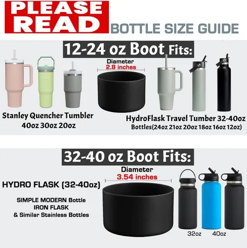 Vista 3 de One MissionX Funda para maletero compatible con botellas Hydro Flask y vaso de viaje, vasos Stanley Quencher, vasos Owala y SimpleModern, protector