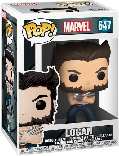 Vista 3 de POP Marvel: X-Men 20th Anniversary – Wolverine in Tanktop Funko Pop! Figura de vinilo (incluye funda protectora compatible con POP Box), multicolor