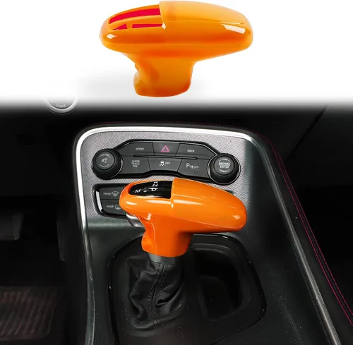 Vista 7 de Voodonala Para Challenger Charger ABS Perillas de palanca de cambios para Dodge Challenger Charger Accesorios 2018-2022 Durango Blue 3 piezas