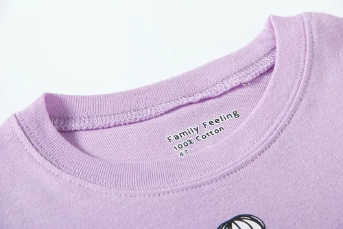 Vista 5 de Family Feeling - Pijamas para niños y niñas, conjunto de pijamas de 2 piezas, ropa para dormir de 100% algodón