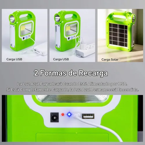 Vista 3 de Linterna solar para camping, accesorios esenciales, linterna LED recargable para cortes de energía, luces de tienda de campaña para emergencias