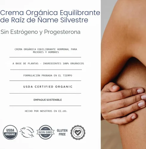 Vista 7 de Crema de Raíz de Yam Silvestre Indian Meadow Herbals (2oz) - Crema Equilibrante Certificada USDA Orgánica para Alivio del Síndrome Premenstrual