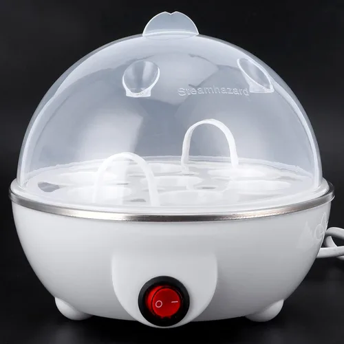 Vista 5 de Cocina rápida para huevos, caldera eléctrica para huevos, capacidad de 7 huevos, mini cocina de huevos, vaporera escalfadora para uso en cocina