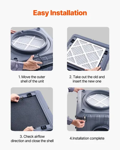 Vista 5 de VEVOR Filtro de aire HEPA, repuesto de filtro de aire de 16 x 19 pulgadas, filtros de etapa 3 de alta eficiencia compatibles con BlueDri y VEVOR