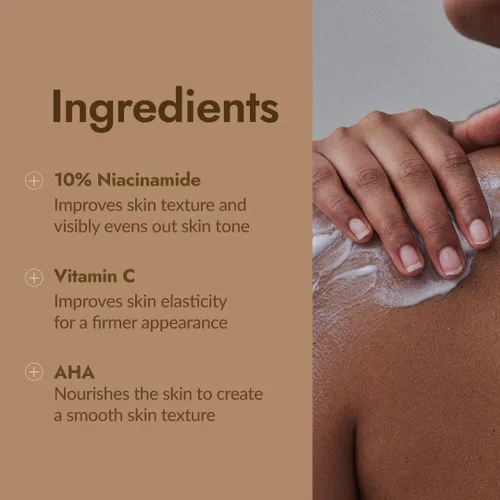 Vista 4 de MIZON Niacinamida Loción corporal suavizante AHA Vitamina C Ácido hialurónico Suave Piel Coreana Brillante Exfoliación Suave
