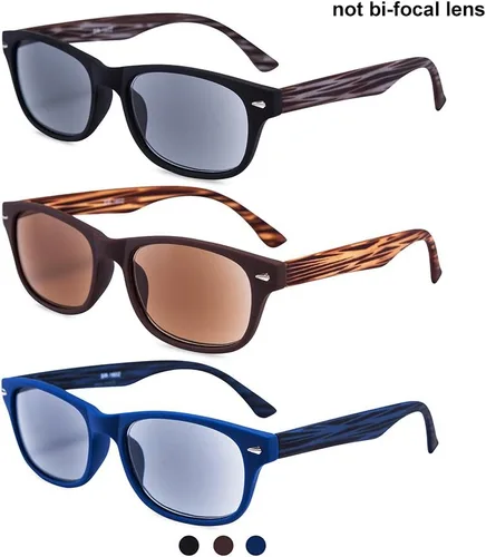 Vista 2 de 3 lentes de sol con protección UV400, lentes de lectura para hombres y mujeres, de la marca Eyeguard, 3