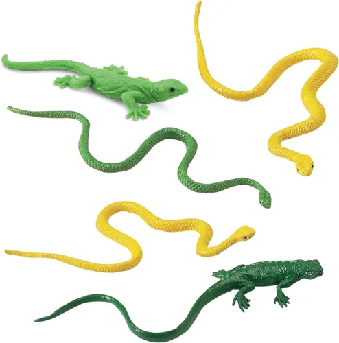 Vista 5 de Safari Ltd. Reptiles TOOB - 16 mini figuras pintadas a mano incluyendo serpientes, lagartos, iguanas y camaleones - Figuras de juguete educativo